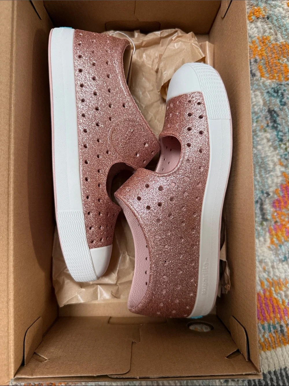 Kids Native Jefferson Juniper - Glitter Pink